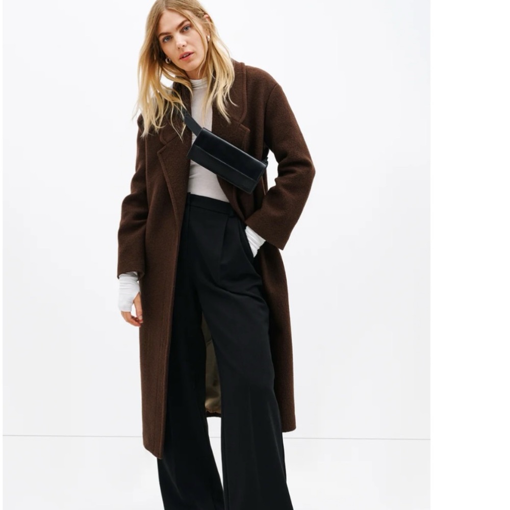 Espresso brown Marcella Elizabeth coat. Size small. Oversized look. Like new